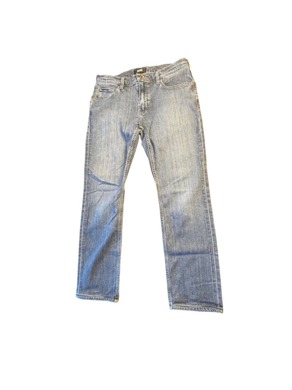 Paige Federal Straight Leg Jeans Medium Wash Stretch Comfort Denim Size 31 Women